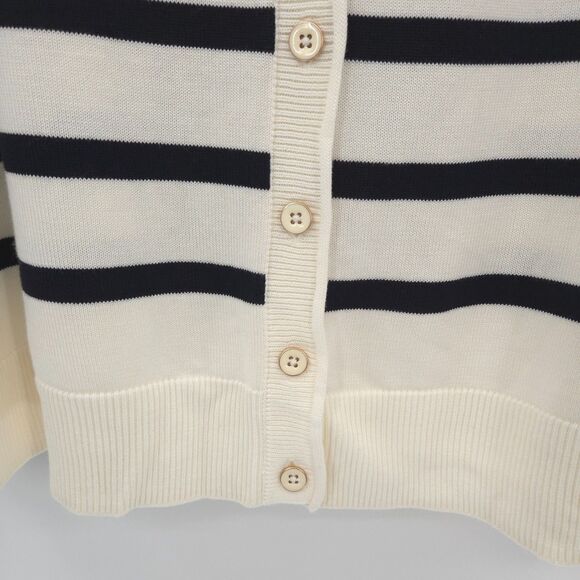 Talbots striped button up cardigan sweater Size 1X long sleeve nautical preppy - Picture 4 of 10